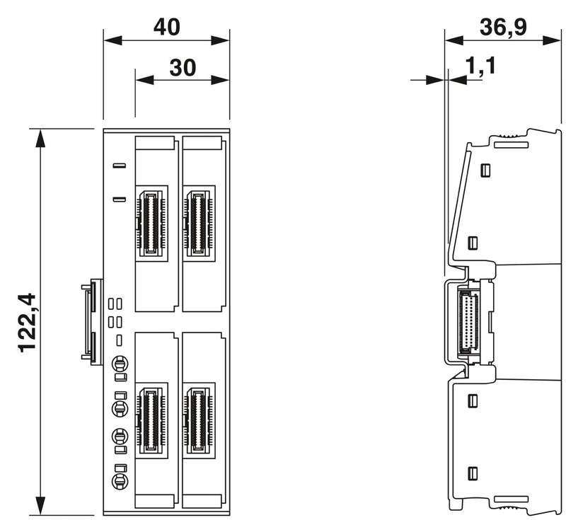 PHOENIX AXIOLINE F BACKPLANE 4 RANURAS 100 MBIT/S IP20