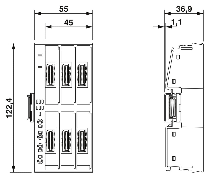 PHOENIX AXIOLINE F BACKPLANE 6 RANURAS 100 MBIT/S IP20