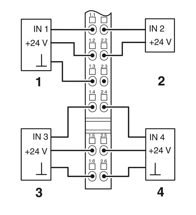 PHOENIX CONTACT MOD ENT DIG 4 24VDC IB IL 24 DI 4-PAC