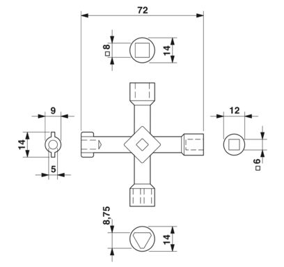 PHOENIX CONTACT LLAVE UNIVERSAL USS 4