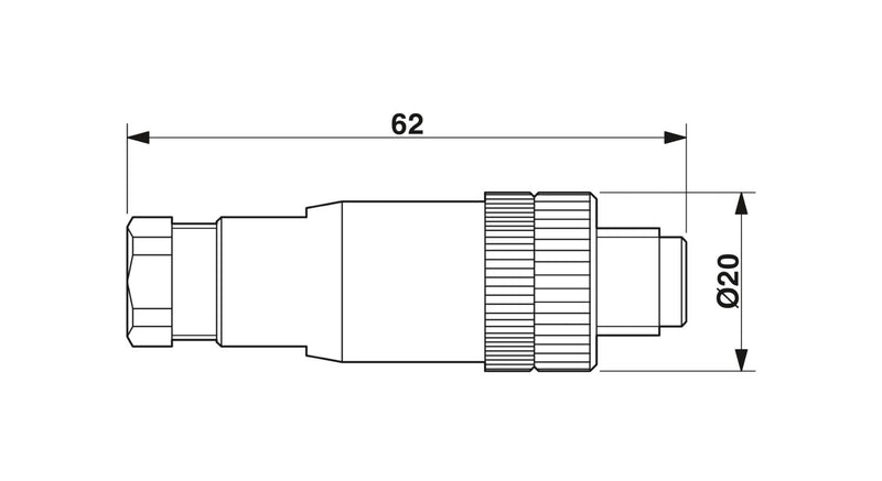 PHOENIX CONTACT CONECTOR M12 5P MACHO ZINC-NIQUEL PG9 CODIF-A