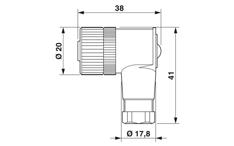 PHOENIX CONTACT CONECTOR M12 4P HEMBRA CODO LATON-NIQUEL PG7 CODIF-A