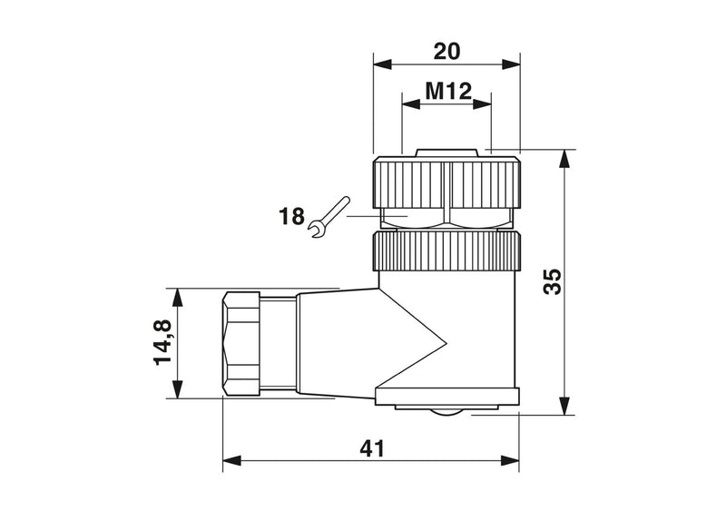 PHOENIX CONTACT CONECTOR M12 5P HEMBRA CODO PLASTICO CODIF-A