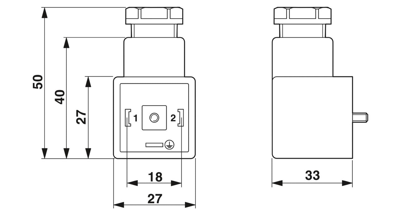 PHOENIX CONTACT CONECTOR VALVULA TIPO A 3P C/LED CONEX PG9
