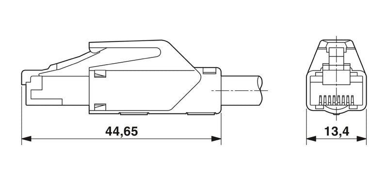 PHOENIX CONTACT CABLE M12 4P MACHO RJ45 4P MACHO 10MTS 4HILOS PUR CODIF-D