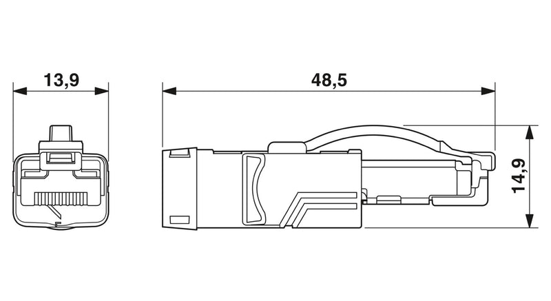 PHOENIX CONTACT CABLE M12 4P MACHO RJ45 MACHO 5MTS 4HILOS PVC CODIF-D