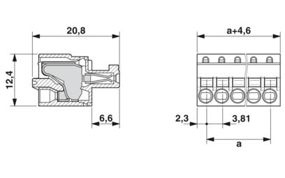 PHOENIX CONTACT CONECTOR P/CIRC IMPRESO 4P 8A PUSH IN