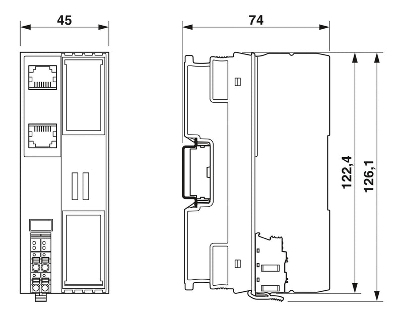 PHOENIX ACOPLADOR DE BUS PROFINET HEMBRA RJ45 IP20