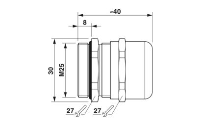 PHOENIX CONTACT CONECTOR GLANDULA M25 LATON 11-17mm