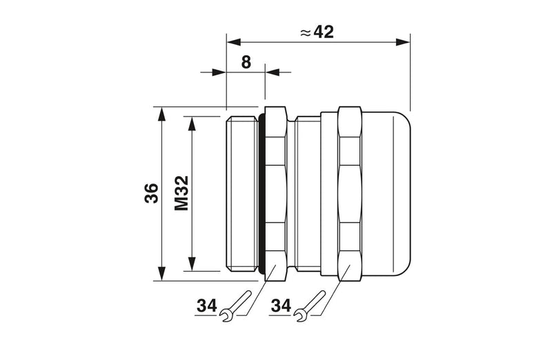 PHOENIX CONTACT CONECTOR GLANDULA M32 LATON 14-21mm