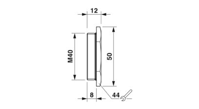 PHOENIX TORNILLO DE CIERRE M40 X 1.5 COLOR: PLATEADO