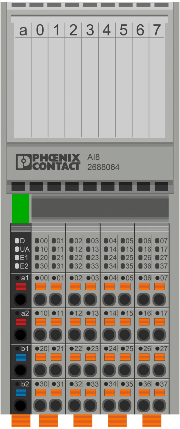 PHOENIX CONTACT AXIOLINE MODULO 8 ENTRADAS ANALOG V o I