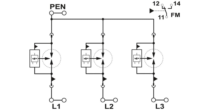 PHOENIX SUPRESOR PICOS CLASE I 3F + PEN FLT-SEC-P-T1-3C-2
