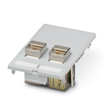 PHOENIX CONTACT VS-SI-FP-2RJ45-5-MOD-BU/BU PLACA FRONTAL C/2 HEMBRA RJ45