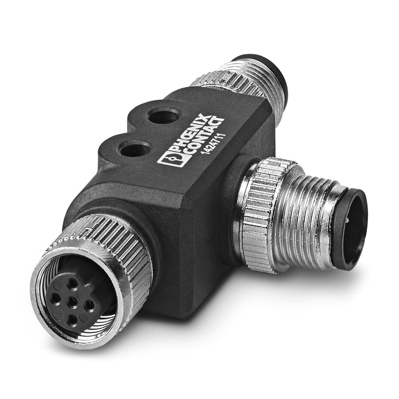 PHOENIX CONTACT CONECTOR T M12 5P HEMBRA 2xM12 5P MACHO PROFIBUS BLINDADO PBT CODIF-B