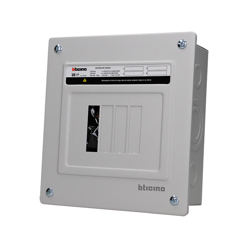 BTICINO CENTRO DE CARGA 4P 60A 120/240VAC 1F 3H 10kA EMP QOD4E