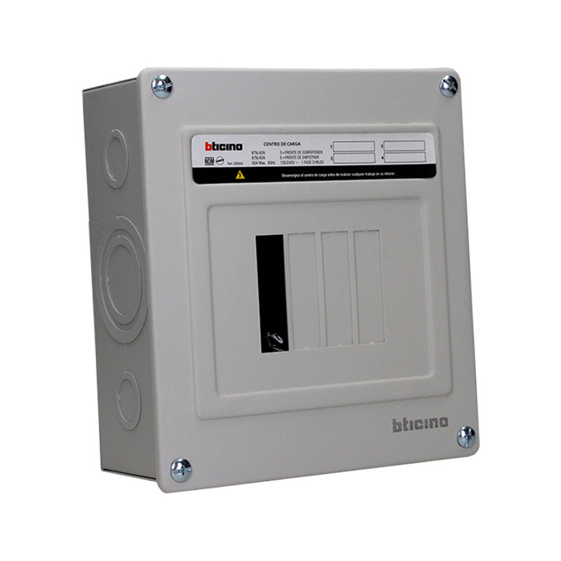 BTICINO CENTRO DE CARGA 4P 60A 120/240VAC 1F 3H 10kA SOB QOD4S