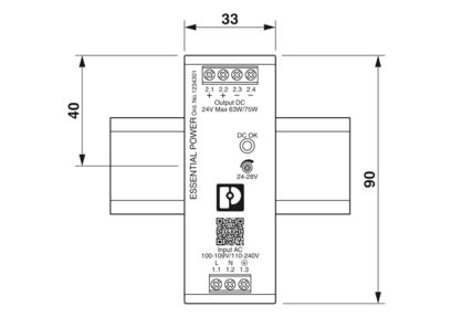 PHOENIX FUENTE DE ALIMENTACION 1 FASICO SAL 24VDC 3.125A DESDE 24