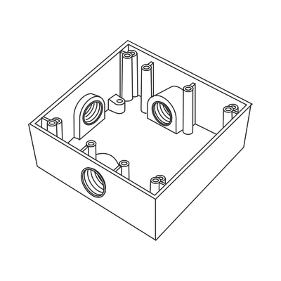 CAJA CUADRADA A PRUEBA DE INTER. SERIE RC (3/4)