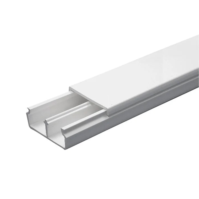 ARGOS CANALETA PVC BLANCA 22x10 (bxh) 2MTS 2 CANALES