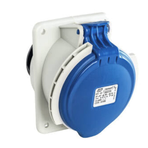 IDE BASE EMPOTRAR INCLINADA 32A 3P+N+T 220V 9H AZUL IP44
