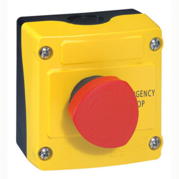 LEGRAND CAJA FRENTE AMARILLO C/PARO DE EMRG NO LU
