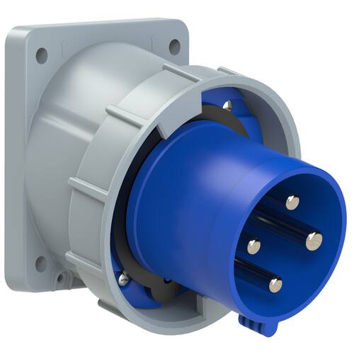 IDE CLAVIJA EMPOTRAR INCLINADA 63A 3P+T 230V 9H AZUL IP66-67