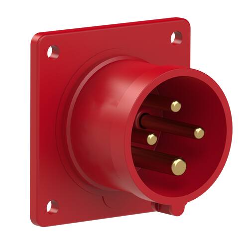 IDE CLAVIJA EMPOTRAR RECTA 16A 3P+T 400V 6H ROJO IP44