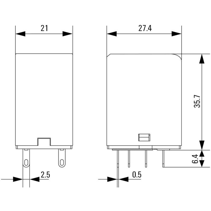 WEIDMULLER INSERTO RELEVADOR DRM270024L/2CO/24V DC