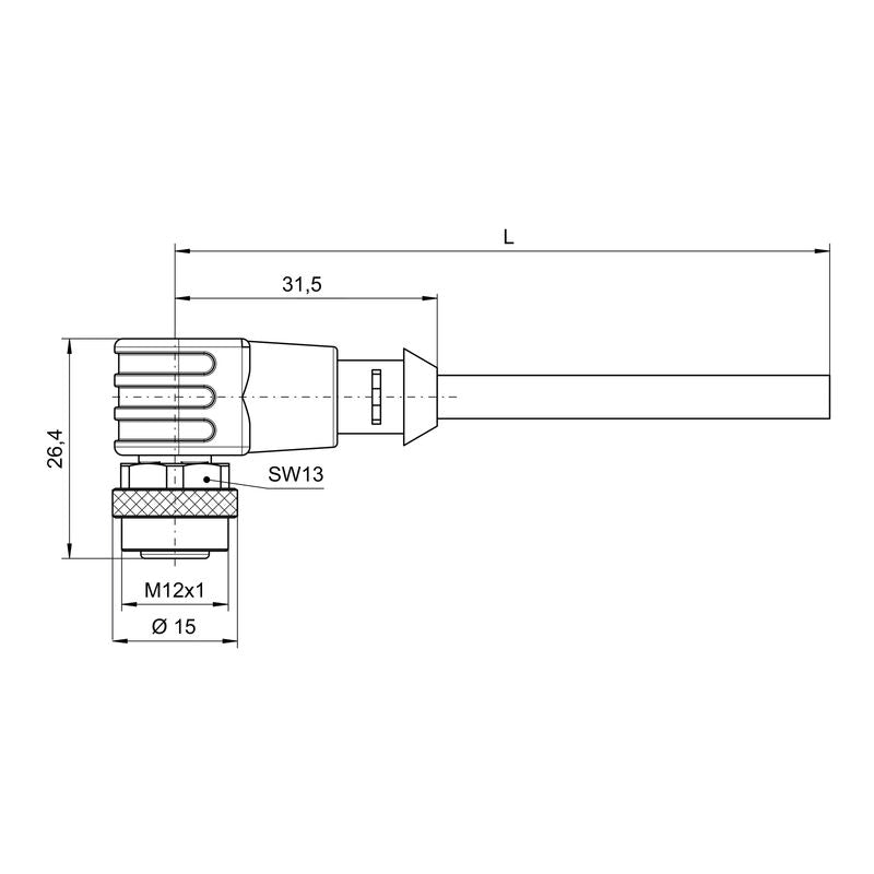WEIDMULLER CABLE SAI-8-S12 3P M8 L