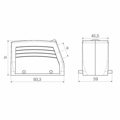WEIDMULLER BASE ALTA CON SALIDA LATERAL 2HDC 40D TSBU 1PG21G