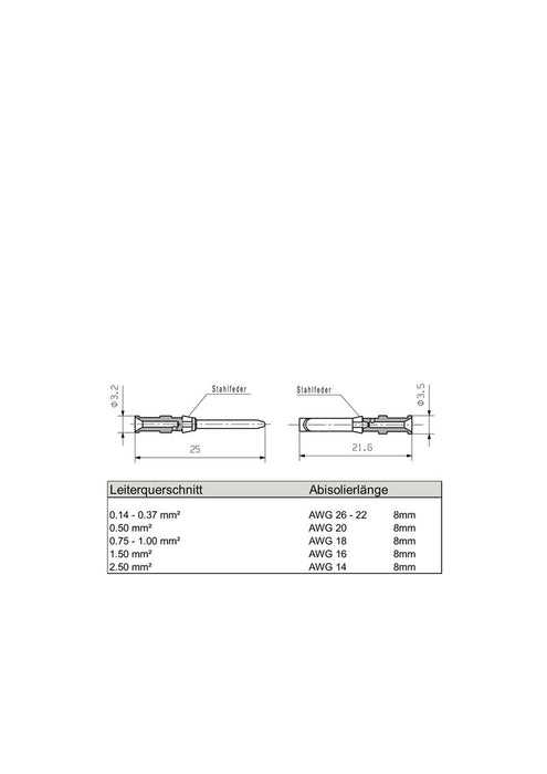 WEIDMULLER HDC-C-HD-BM1.5AG PIN HEMBRA CONCEPT