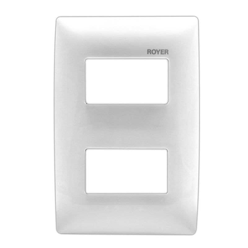 ROYER 100 PLACA 2 MODULOS DISTANCIADOS BLANCO