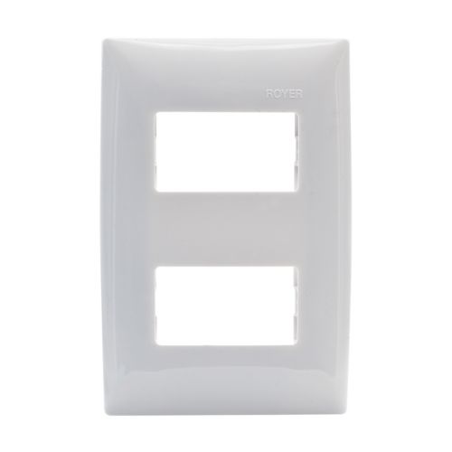 ROYER 100 PLACA 2 MODULOS DISTANCIADOS BLANCO