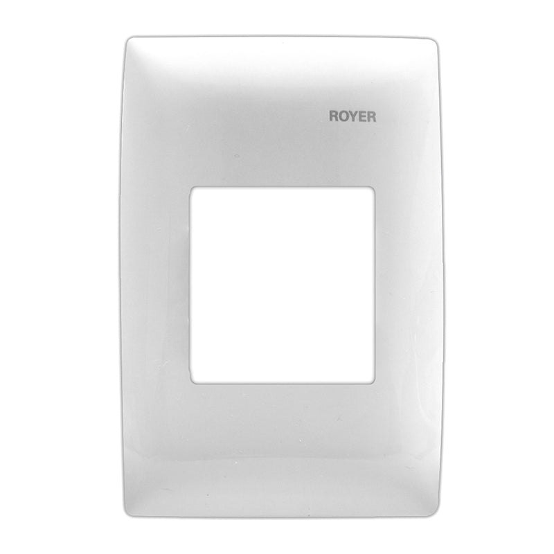 ROYER 100 PLACA 2 MODULOS CORRIDOS PARA TIMBRE ELECTRICO BLANCO