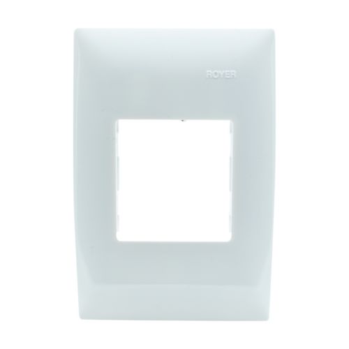 ROYER 100 PLACA 2 MODULOS CORRIDOS PARA TIMBRE ELECTRICO BLANCO