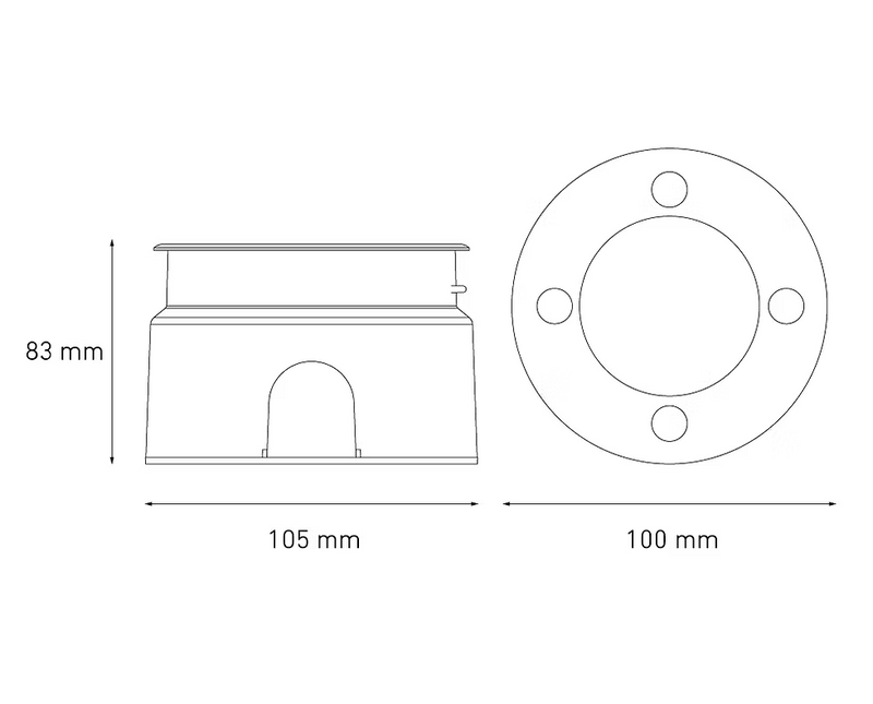 MAGG EP 100 3W 100-305V 46° 40K AC INOX