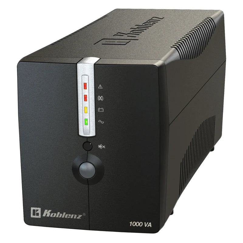 KOBLENZ UPS INTERAC 1KVA 0.5KW 120VAC 4x5-15R PROT + 4x5-15R NO