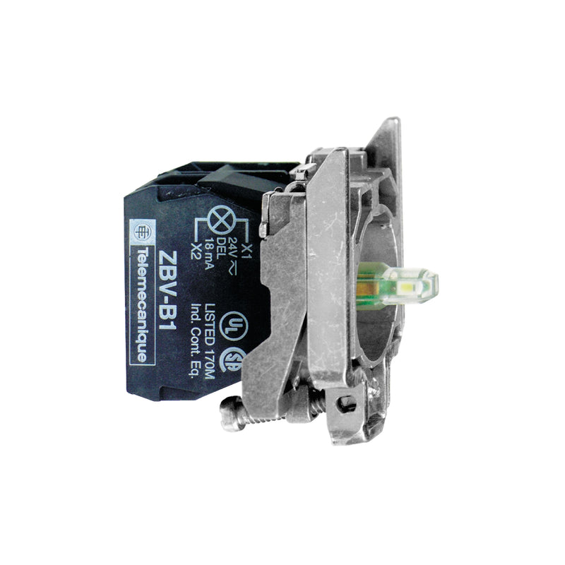 TELEMEC ELEMENTO LED ROJO 120VAC 1NA+1NC C/BASE