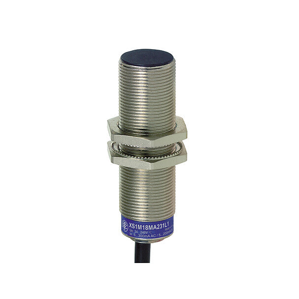 TELEMEC SENSOR INDUCTIVO M18x60 NA RAS SN5mm LATON NIQUELADO CABLE 3P 2MTS PVC