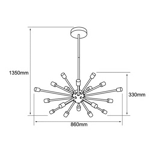 TECNOLITE INT DEC SUSPENDIDOS S/LAMP 153W 100-240V E27