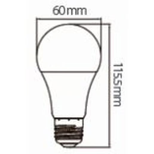 TECNOLITE FOCO A19 LED 10W 6500K E27 800LM TITANIUM I