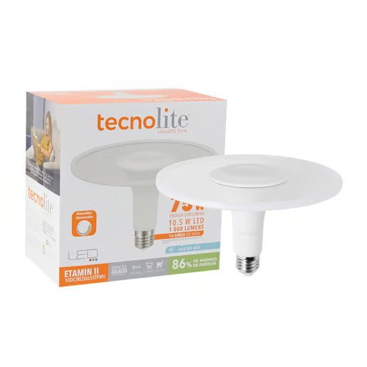 TECNOLITE LAMPARA LED CIRCULAR 10.5W 100-240V 6500K E27 1000L
