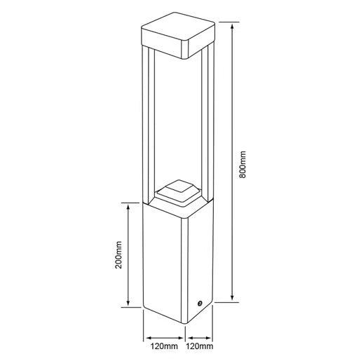 TECNOLITE EXT MINIPOSTESLED 10W 100-240V 3000K 360LM