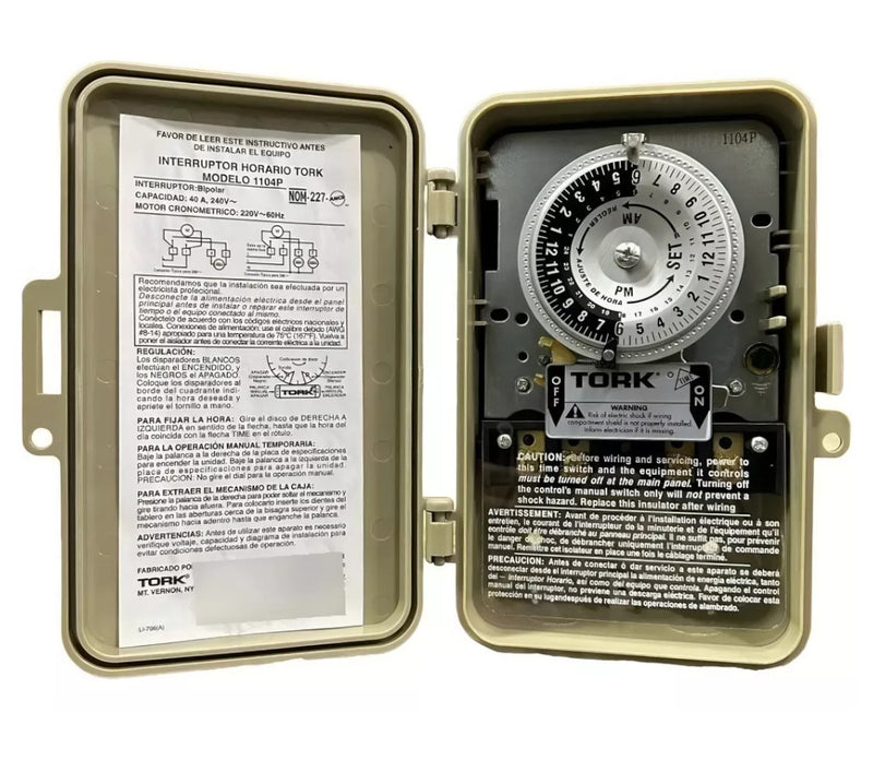 TORK INTERRUOPTOR DE HORARIO 240V 40AMP 2P 1T