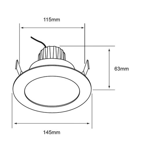 TECNOLITE DOWNLIGTH 11W 100-240V 3000K NEGRO