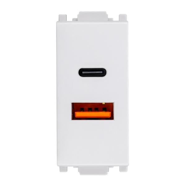 ESTEVEZ TOMA CARGADOR USB-A + USB-C BLANCO
