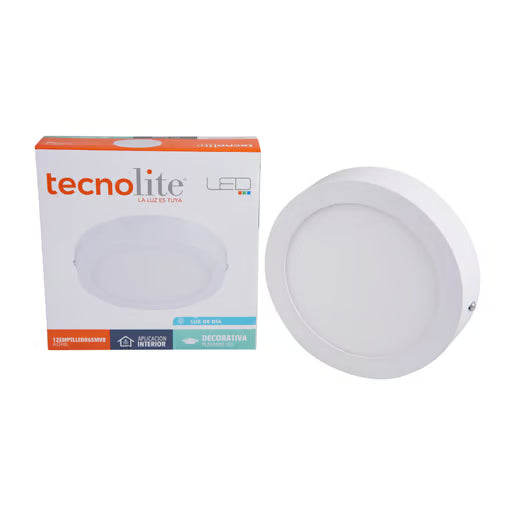 TECNOLITE INT EMER PLAFLON LED 12W 100-240V 6500K