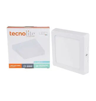 TECNOLITE LUMINARIO SOB CUADRADO BLANCO/PC LED 12W 6500K