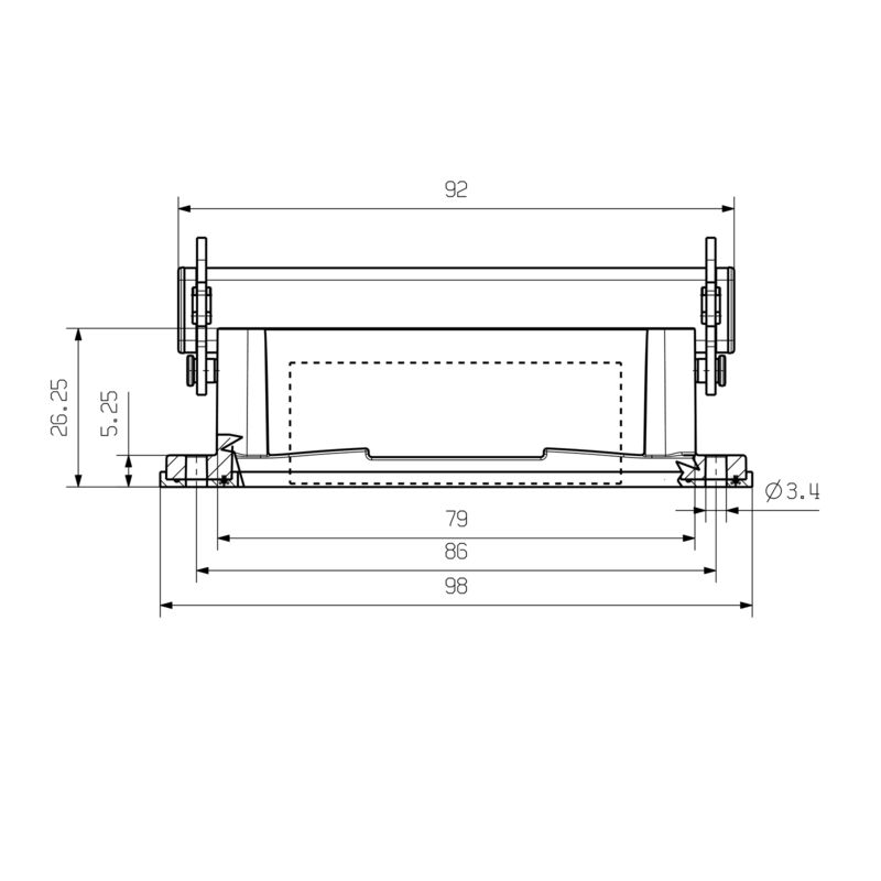 WEIDMULLER HDC-HA-16-AVL BASE ABIERTA C/ ENCL. LON